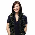 6' Black Feather Boa with Gold Tinsel